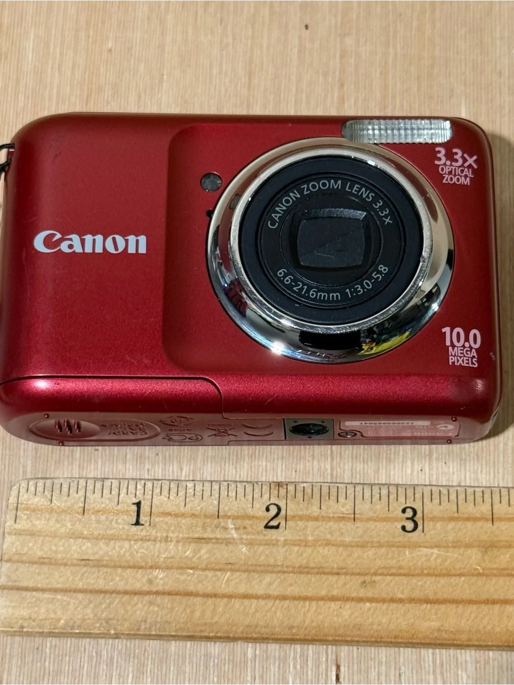 Canon PowerShot A800 10.0MP Digit Camera Red Tested Good w/Batt-SDCard Read Blw! - Picture 12 of 13